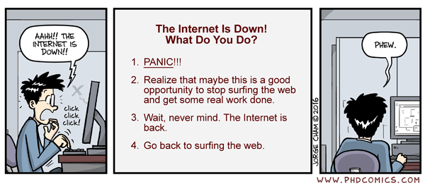 I have also been known to open hackernews, think there's nothing interesting on the front page, close the tab, and then go immediately to hackernews to see if there's something interesting. There isn't. This reminds me of opening the fridge, hoping for tastier food to have appeared since I last didn't put anything in there.