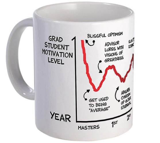 Grad Student Motivation Chart Mug